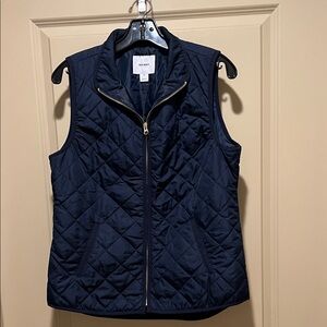 Old Navy Dark Blue Quilted Vest